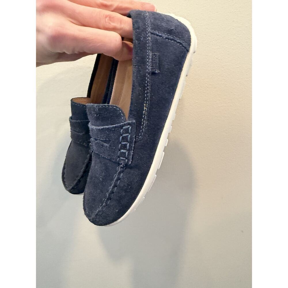 Geox Kids Navy Blue Suede Loafers Driving Mocs US Size 1 Youth